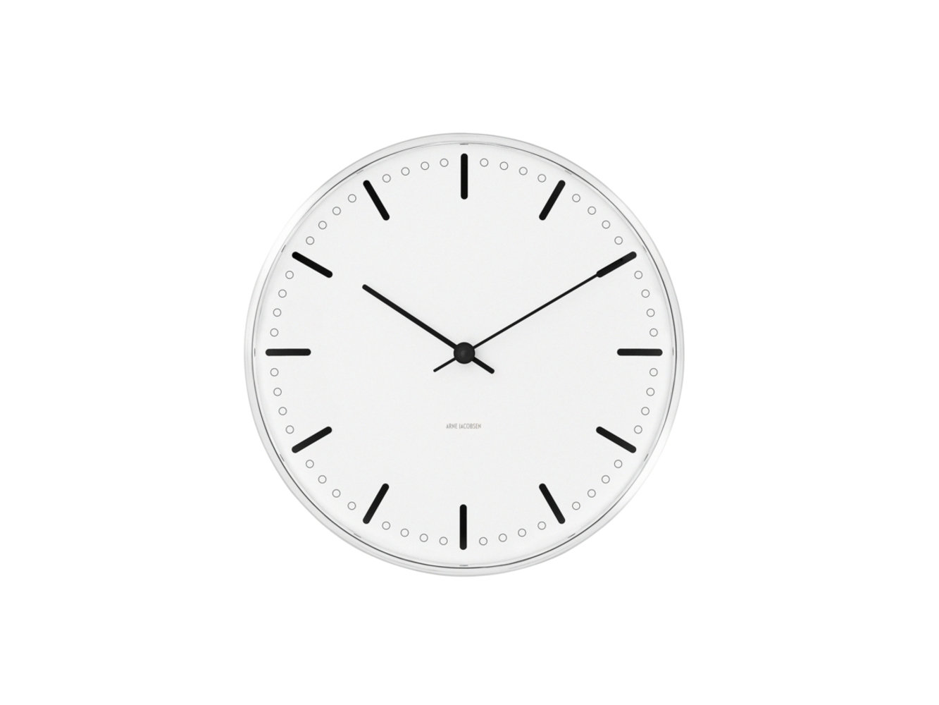 City Hall Metal Wall Clock, Small