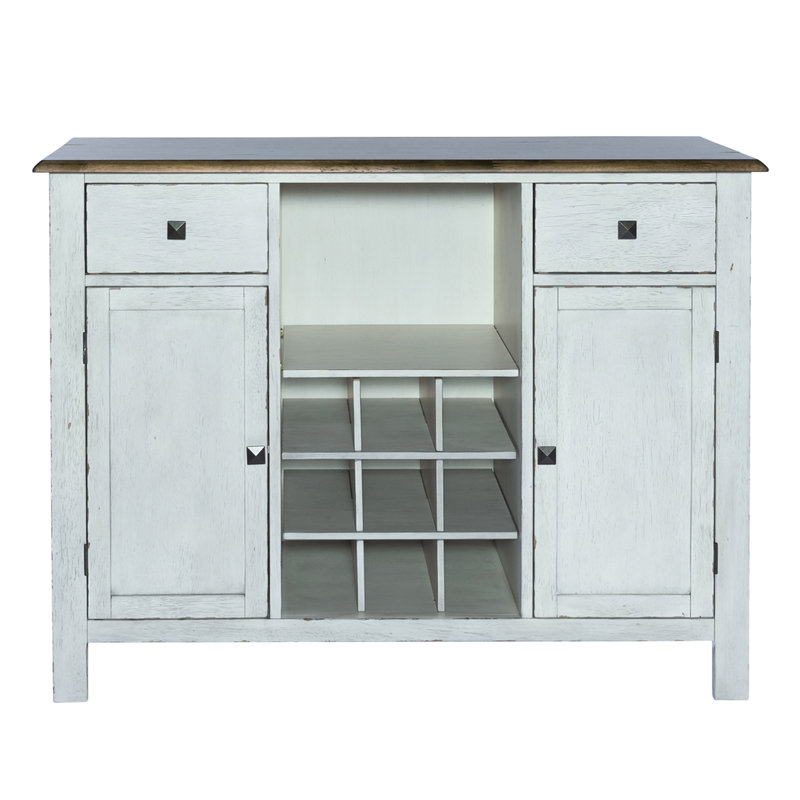 Judique 48'' Sideboard, White/Brown