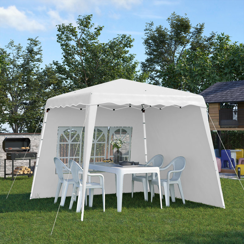 Avram Pop Up Canopy With Inclined Legs, White
