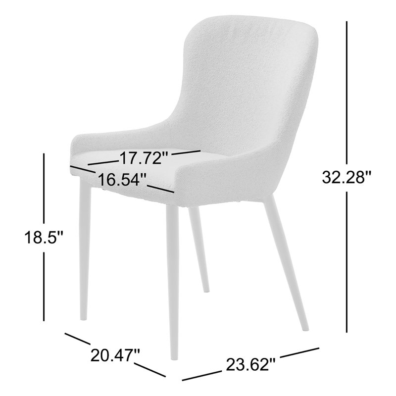 Chaise Lucile Boucle, Boucle gris foncé