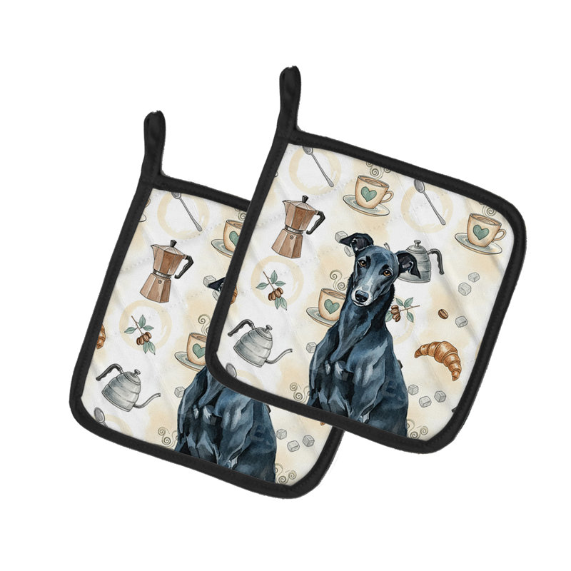 Paire de porte-casseroles Black Greyhound Coffee Bar