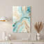 Bleu sarcelle et or, art abstrait sur toile, art mural-235788160