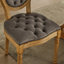 2 chaises de salle à manger grises Sw1739gy, avec structure en bois massif et cuir artificiel en velours pour 2 personnes, garniture cloutée-1992857151-1992857150