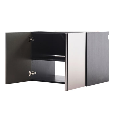 Armoire de garage murale de la série - Gris métallique avec fermeture en douceur, options de rangement en profondeur, résistance à l'eau, à la chaleur, aux taches et aux égratignures, gris, rangement, eau / chaleur / taches