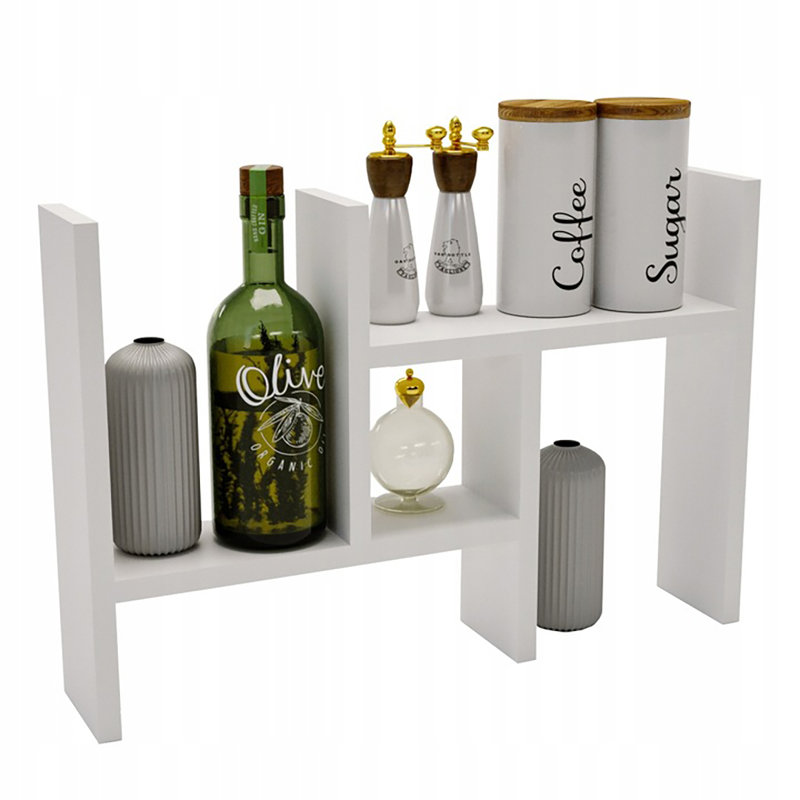 Gewurzregal Wood Spice Rack, White