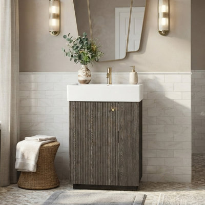 22" Single Bathroom Vanity With Ceramic Top