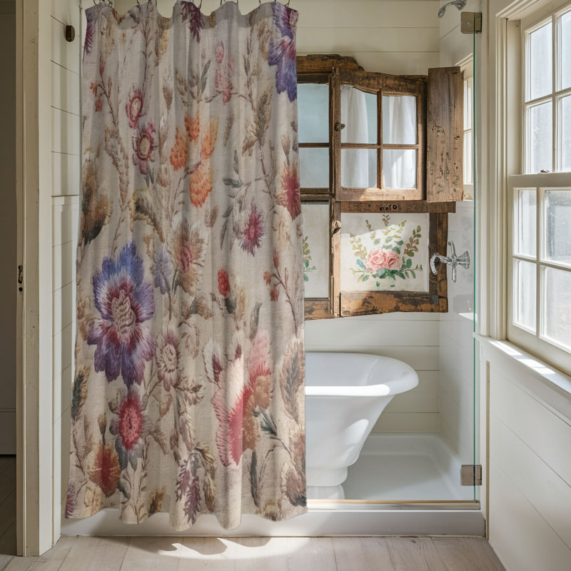 Rideau de douche Frayda, H 74 po x l 71 po