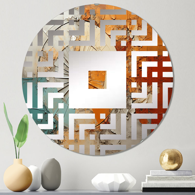 Carmino - Miroir mural carré, 23,6 po x 23,6 po