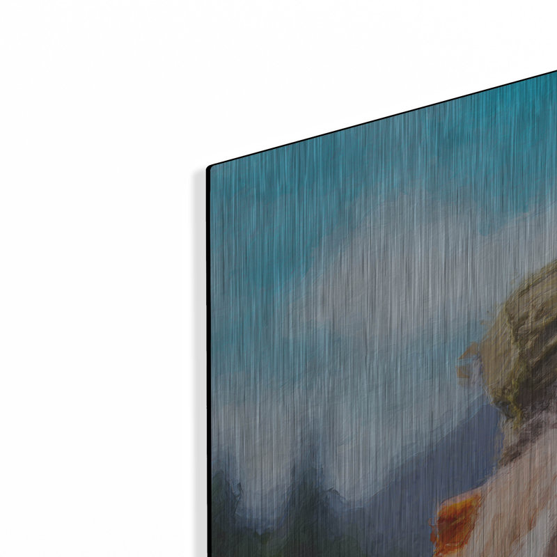 Art mural en métal Trinx «Hiker» par Sean Parnell, H 36 po x l 36 po
