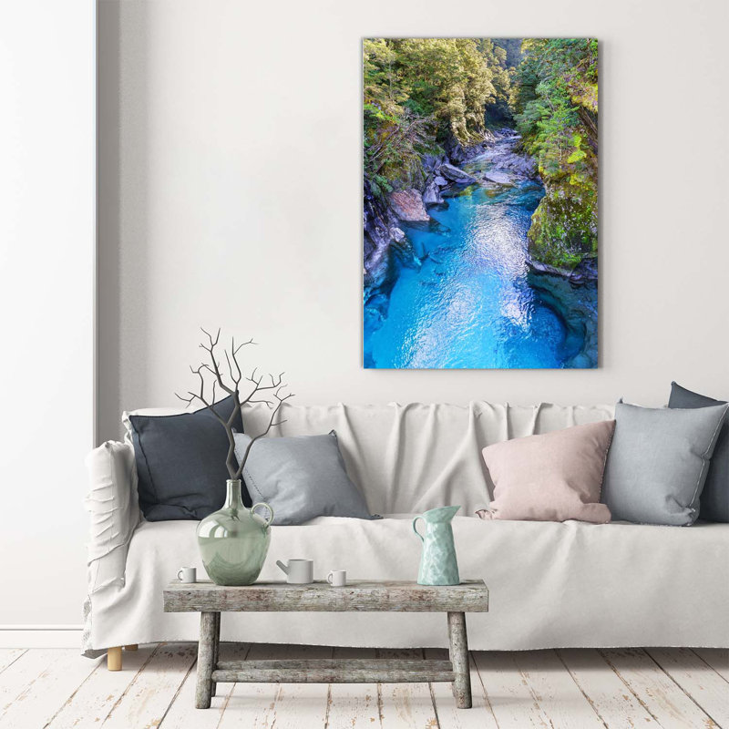 River In The Forest - Wrapped Canvas Print