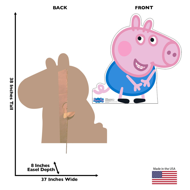 38'' Pink and Blue George Cardboard Standup