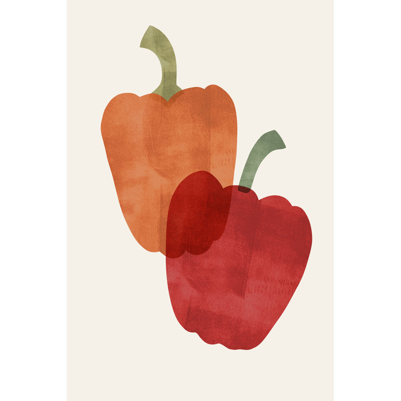 Organic Veg VII by Victoria Barnes - Painting on Canvas, 91 cm H x 61 cm W, Wrapped Canvas