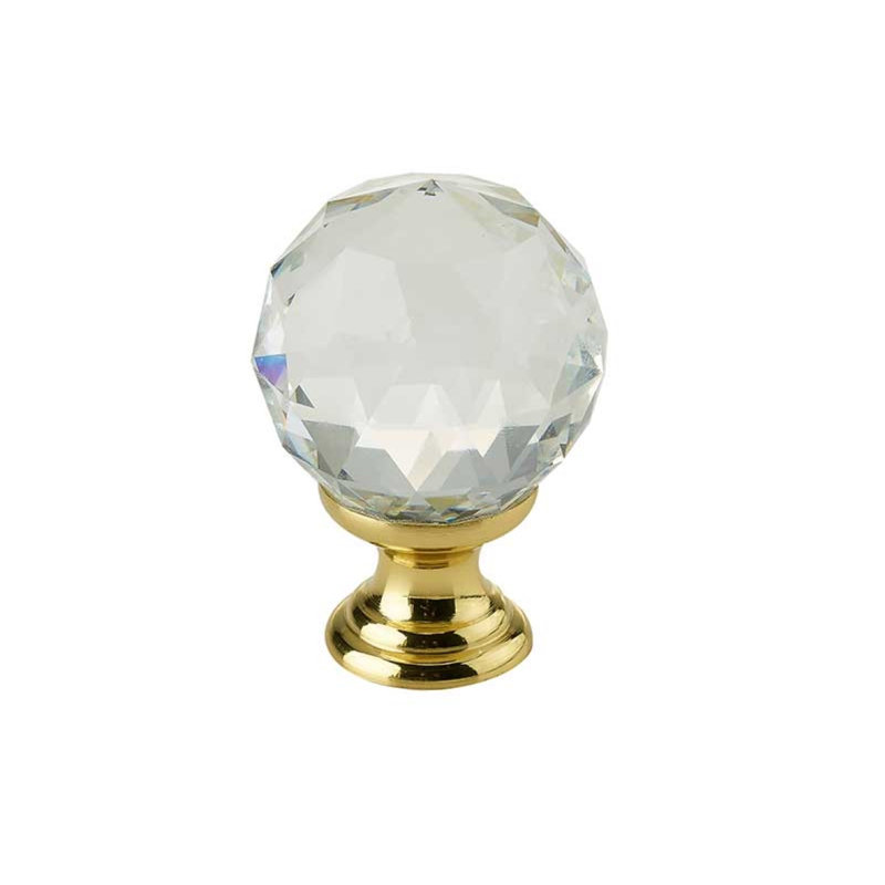 Coppock Diameter Round Knob, Polished Brass, 20 mm
