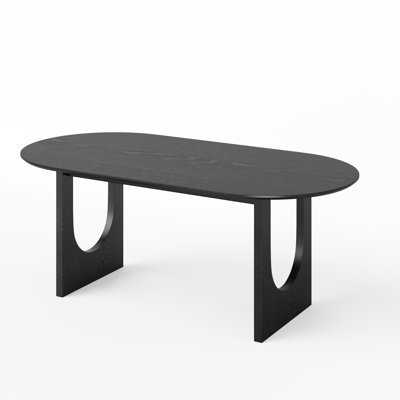79" Soild Wood Dining Table Oval Kitchen Tables
