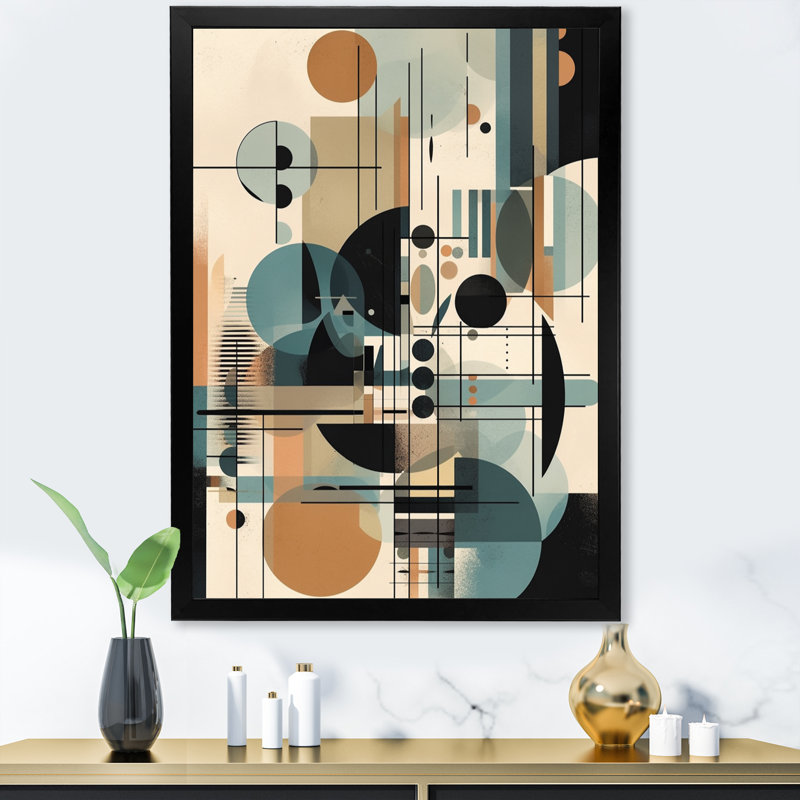 «Blue and Black Geometric Shadows III - Minimalisme», impressions d'art mural, Impression noire sur toile encadrée