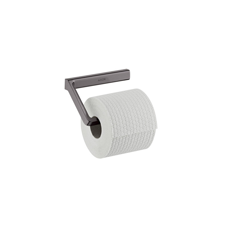 Wall Mount Toilet Paper Holder, Brushed Black Chrome