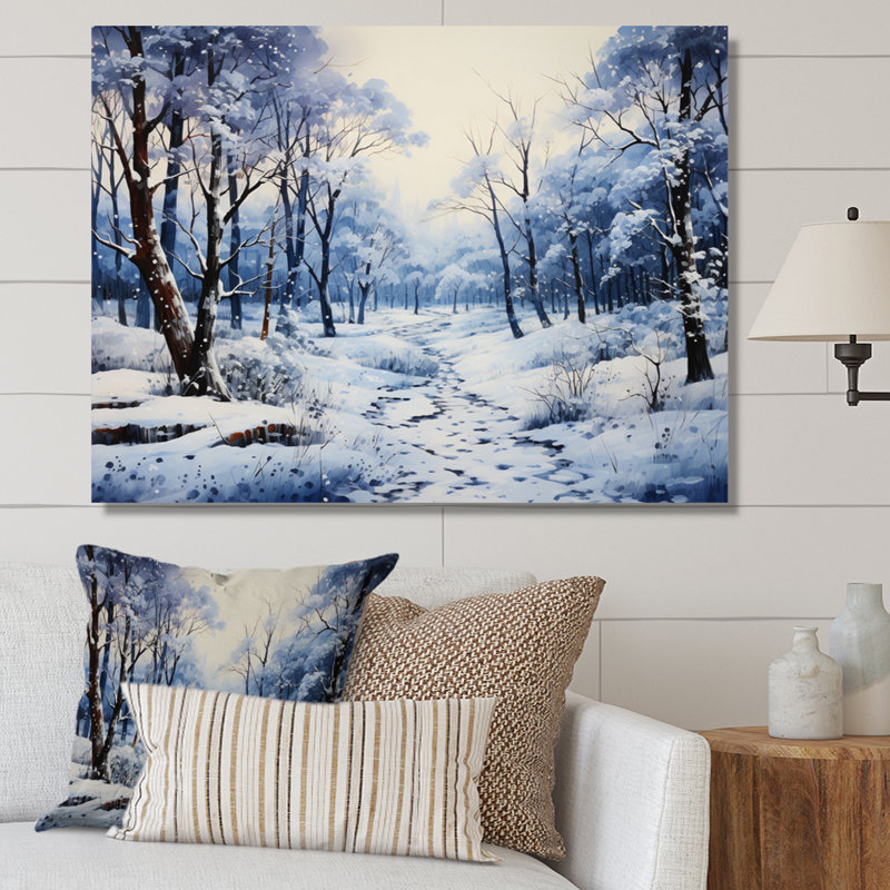 " Winter Silent Woods V ", Wrapped Canvas, 24" H x 32" W x 1" D