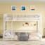 Grand lit en chenille et noyer beige Kaleea