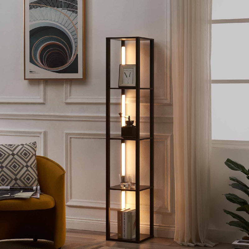 Étagère à livres H 64,3 "x l 11,4" Maxxy, Brun clair