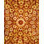 Tapis orange en laine noué à la main de conception unique 4 pi 7 po x 7 pi 5 po Hayner