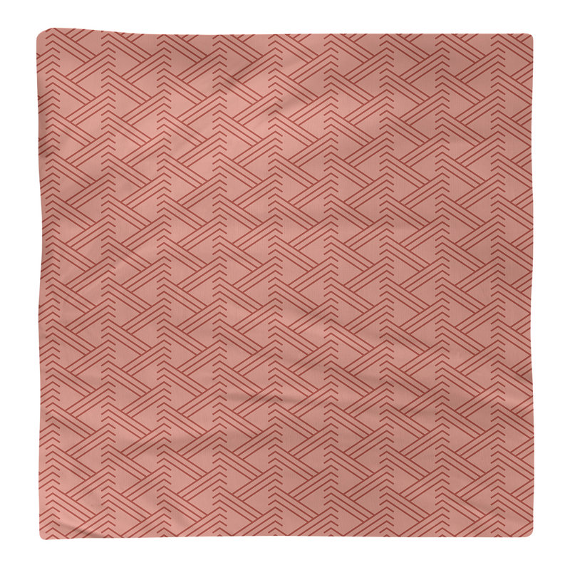 Serviette de table en coton Zig Zag, Rouge, Croisé en coton, H 0,1 po x l 10 po x P 10 po