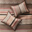 5 pièces de courtepointe rouge avec motif et coussins, motifs géométriques double / grand 2 décoratifs