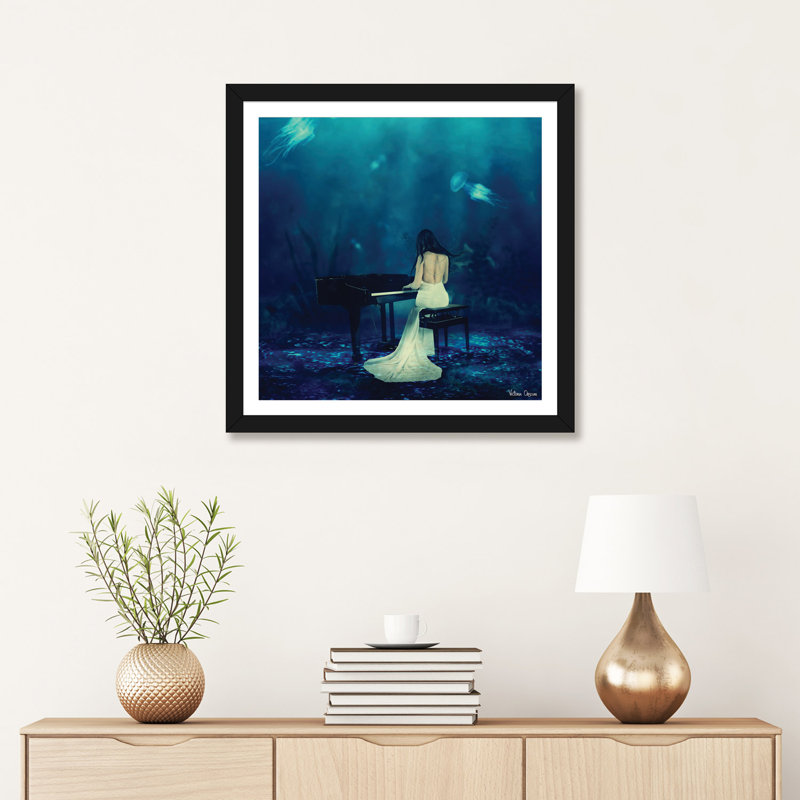 «Under the Surface» par Victoria Obscure - impression d'art graphique, H 16 po x l 16 po x p 1 po