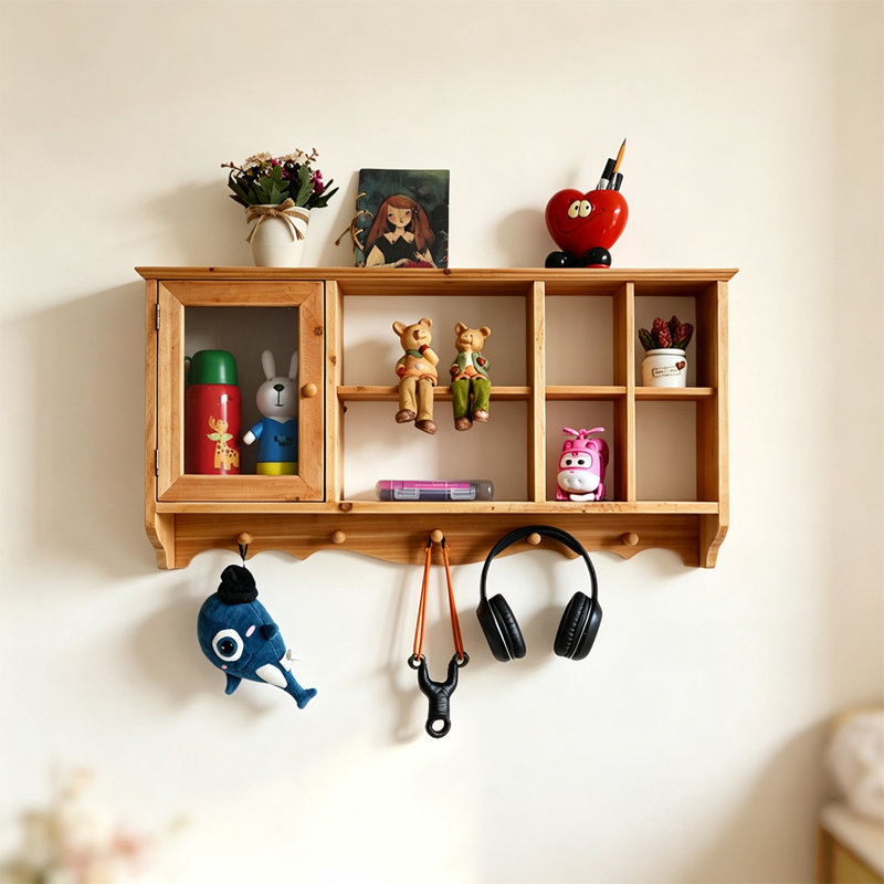 Étagères murales en bois massif Cubby Shelfs, tablette décorative moderne pour chambre, salle de bain, cuisine, salon
