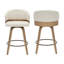 26'' Swivel Upholstered Counter Stool With Wood Frame-435685835-417237449