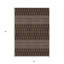 Tapis tribal lavable intérieur / extérieur 5 pi x 8 pi chocolat taupe et cuivre