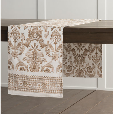 Allure Damask 100% Cotton Table Runner