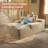 Hogle 48.42'' Wide Upholstered Plush Corduroy Chaise Lounge Sofas With Pillows And Armrests, No Assembly Required -1633627998