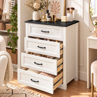 Ergica 4-Drawer Wooden Dresser