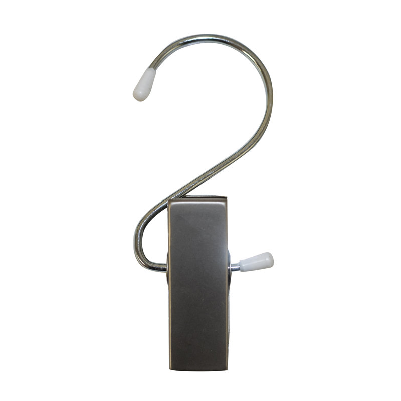 Plastic / Acrylic Clip Hangers, Brushed Chrome