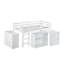 Lit mezzanine simple avec tiroir, tablette et bureau coulissant-925935284