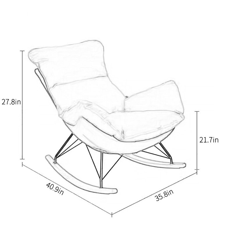 Chaise berçante moderne, simple et confortable