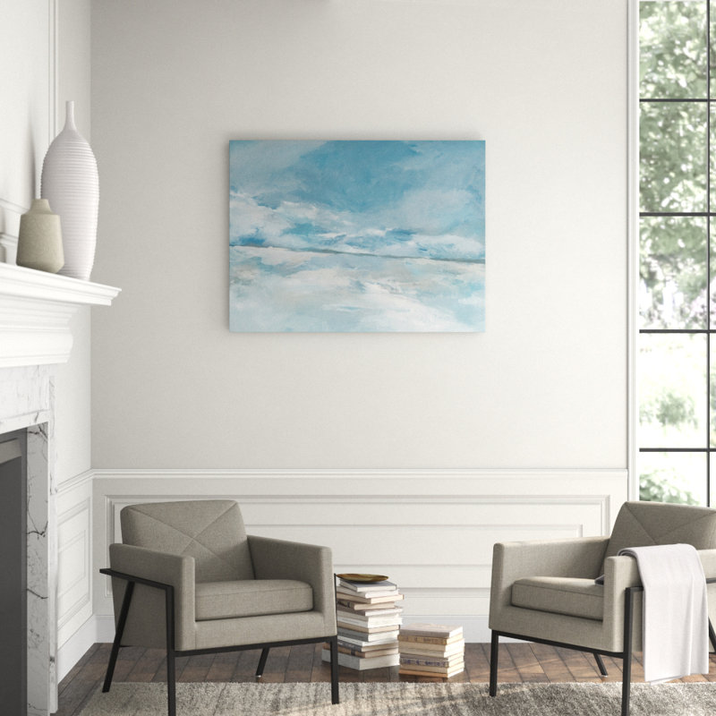 Cloudy Coast II Print by Barclay Butera, 30" H x 40" W, Image Brush Gel