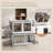 3 Stackable Storage Bins W/ Lids, Wheels, Collapsible, 18 Gal, White