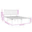 Metal Bed Frame with Headboard White 150x200 cm-1306886010