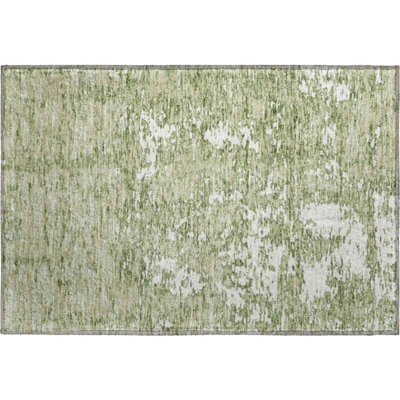 Premium Machine Washable Prisco Aloe Rug, Rectangle 1'8" x 2'6"