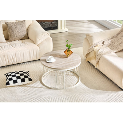 Table basse ronde pour le salon