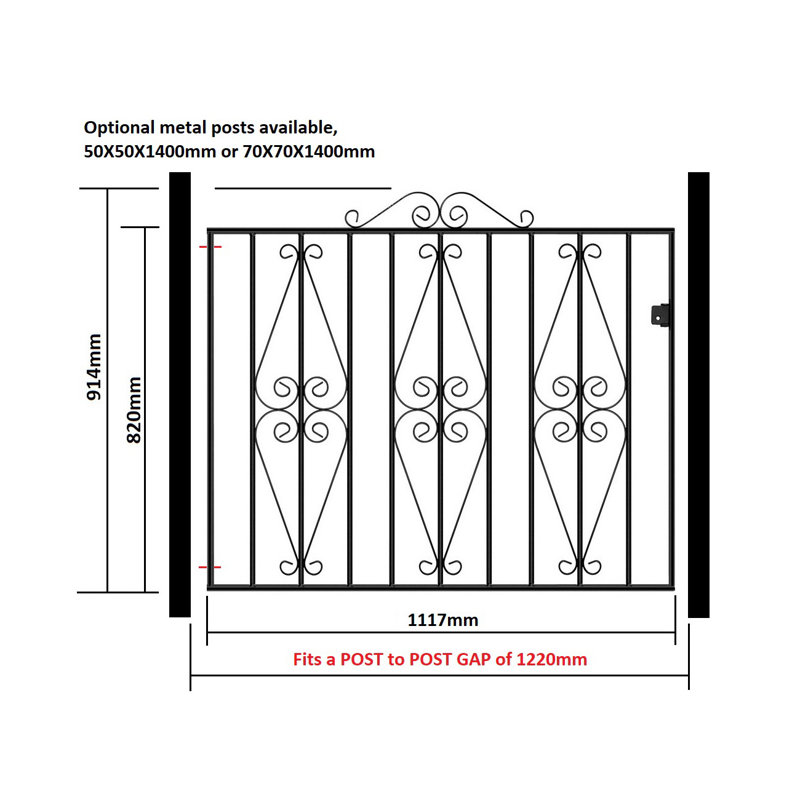 Brizendine 91 cm H Gate Fencing, 122cm W X 91cm H