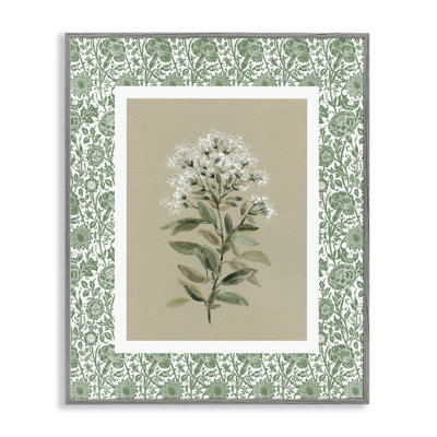 Plant on Green Botanicals Framed Giclee, design by Carol Robinson