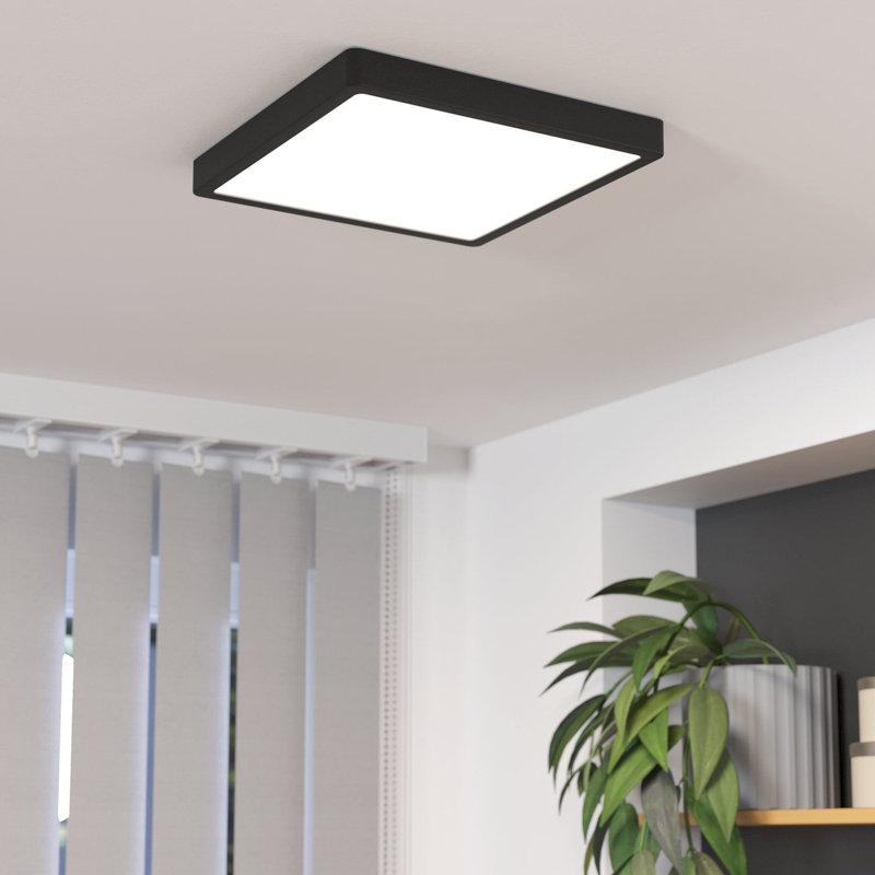 Plastic Flush Mount, Black, Matte Black