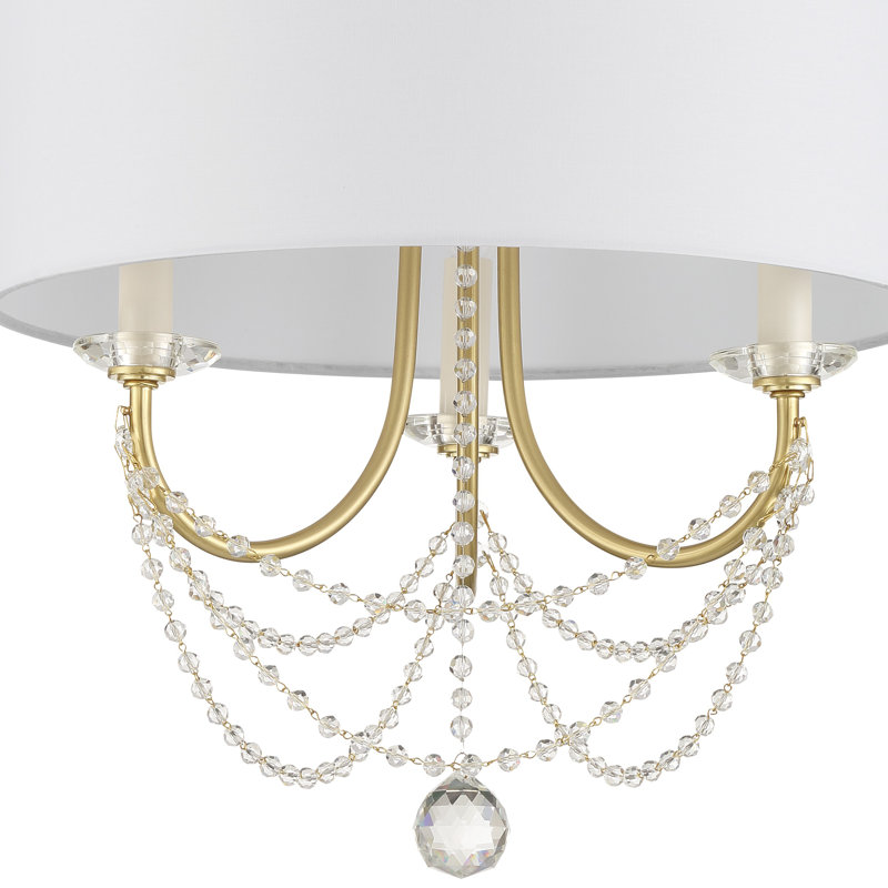 Lustre tambour 3 lumières Paradiso, Bronze/Doré