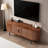 Walnut - Toned 55" Gaming Entertainment Center Tv Stand With Storage And Sliding Door, Contemporary Mid Century For Office Setup Console Compartment Suitable Home-1973299484