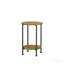Ensemble de 3 tables basses et tables de bout - grand rangement - brun rustique