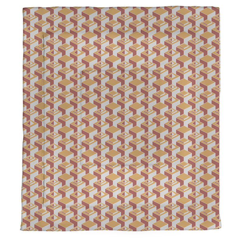 Édredon simple réversible en microfibre à motif de gratte-ciels à deux couleurs, Édredon très grand