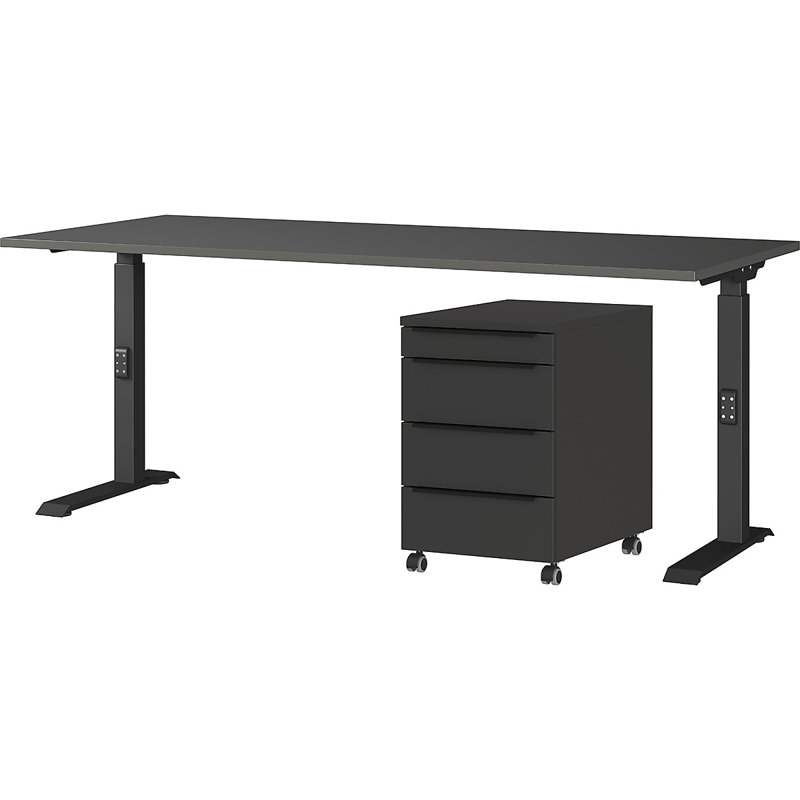 Mapua 2 Piece Standing Desk Office Set