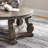 Double-layer carved round coffee table-610452393